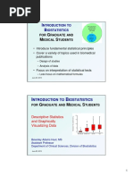 FOR Raduate and Edical Tudents: Ntroduction To Iostatistics