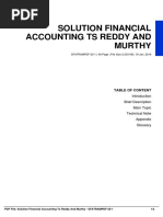 Solution Financial Accounting Ts Reddy and Murthy: Table of Content