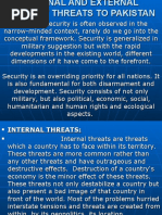 Internal and External Security Threats To Pakistan