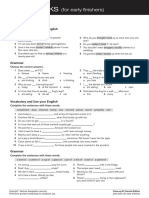 B1 Extra Tasks For Early Finishers 1