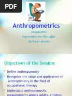 Anthropometrics: Chapter#14 Ergonomics For Therapist by Karen Jacobs