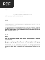 Daniela R. Dela Cruz Bsed 2A Week No. 7 The Code of Ethics For Professional Teachers Write Your Answers Here For The CASE ANALYSIS