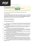 The Henry VIII Facts & Worksheets: Upgrade Edit