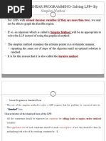 Linear Programming-Solving LPP by