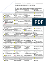 Grammar B2 - Test Paper - Quiz 3A