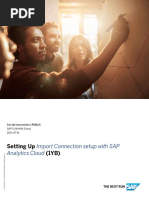 Setting Up (1YB) : Import Connection Setup With SAP Analytics Cloud