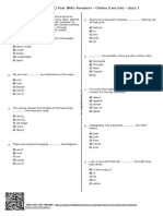 556 Prepositions MCQ Test With Answers Online Exercise Quiz 1