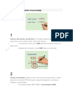 Calcular El Incremento en Porcentaje