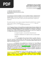 DEMANDA DE NULIDAD DE JUICIO CONCLUIDO POR FRAUDULENTO DE Victor Hugo Ramos Ramirez