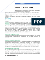 Types of Muscle Contraction: Key Points