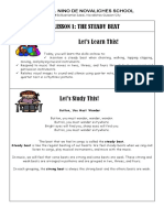 Lesson 1: The Steady Beat Let's Learn This!: Sto. Nino de Novaliches School