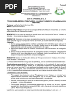 Guia de Aprendizaje No. 3. Principios Del Derecho Tributario en Colombia y Elementos de La Obligación Tributaria