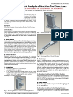 Static and Dynamic Analysis of Machine Tool Structures