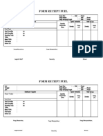 Form Receipt Fuel Penerimaan BBM Solar