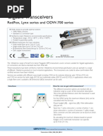 Gigabit Transceivers: Redfox, Lynx Series and Odw-700 Series