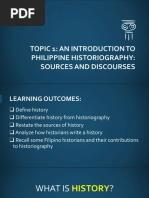 Lesson+1 An+introduction+to+philippine+historiography Sources+and+discourses