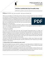 Standard ASTM E96 Cup Method Water Vapor Permeability Testing