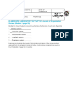 ELABORATE: LABORATORY ACTIVITY 01-Levels of Organization Review (Module 1 Page 10)