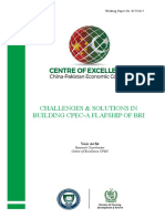 Challenges & Solutions in Building Cpec-A Flafship of Bri: Working Paper No. 017/2017