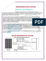 Solar Refrigeration System: Introduction To Solar Refrigerator