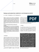 Stationary and Transient Heat Conduction in A Non Homogeneous Material