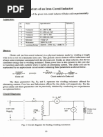 Parameters of Iron Core Inductor