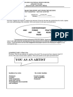 You As An Artist: Contemporary AND Forms Practices ART THE Regions From