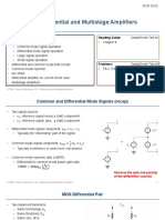 F9 - Differential and Multistage Amplifiers: Reading Guide Outline