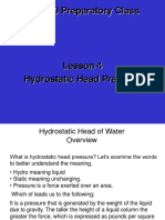 API 510 Hydrostatic Head Pressure