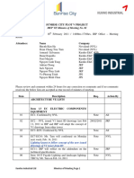 Sunrise City Plot V Project: MEP VE Minutes of Meeting No. 01