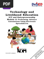 TLE-ICT6 - Mod6 - Performing Advance Calculations Using Electronic Spreadsheets