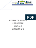 Informe de Gestión Del Segundo Trimestre