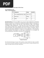 Experiment 1.1 Divergence of Laser Beam