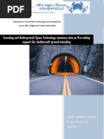 Tunneling and Underground Space Technology Summary Note On Pre-Nailing Support For Shallow Soft-Ground Tunneling