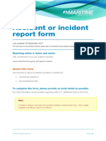 Accident Incident Report Form