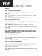 Cambridge 16 - Test 1 - Transcript