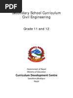 Secondary School Curriculum Civil Engineering: Grade 11 and 12