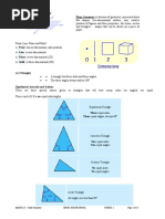 Topic 6 - Plane Figures Plane Geometry Is Division of Geometry Concerned About