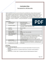 Curriculum Vitae: Post Applied For: HSE Specialist Career Objectives