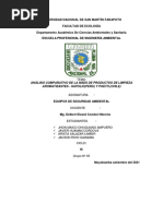 Análisis Comparativo de La Msds de Productos de Limpieza Aromatizantes - Sapolio (Peru) y Poeth (Chile)