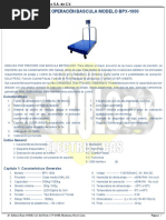 Manual de Operación Bascula Modelo Bpx-1000: Características