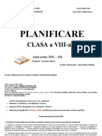 Planificare Clasa A Viiia 20212022