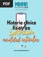 Historia Clinica Fisiatrica Exploracion Movilidad Articular