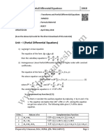 Unit - I (Partial Differential Equations)