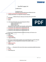 Open Hole Logging Model Answer