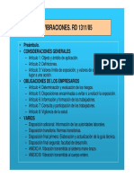 VIBRACIONES. RD 1311/05: Preámbulo. Consideraciones Generales