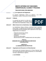 Reglamento Interno de Funciones para Suboficiales Clases y Policias