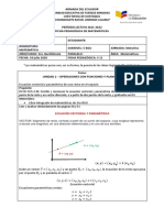 Ecuación Vectorial y Parametrica