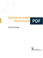 Técnicas Directivas Y No Directivas en La Entrevista Psicológica