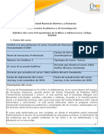 Syllabus Psicopatología de Niñéz y Adultez